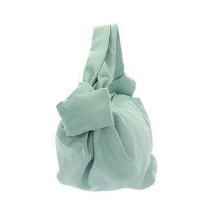 Bottega Veneta Double Handbag Knot Blue Mini Leather